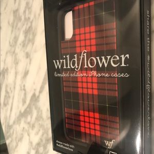 Wildflower Red Plaid iPhone X/XS Case